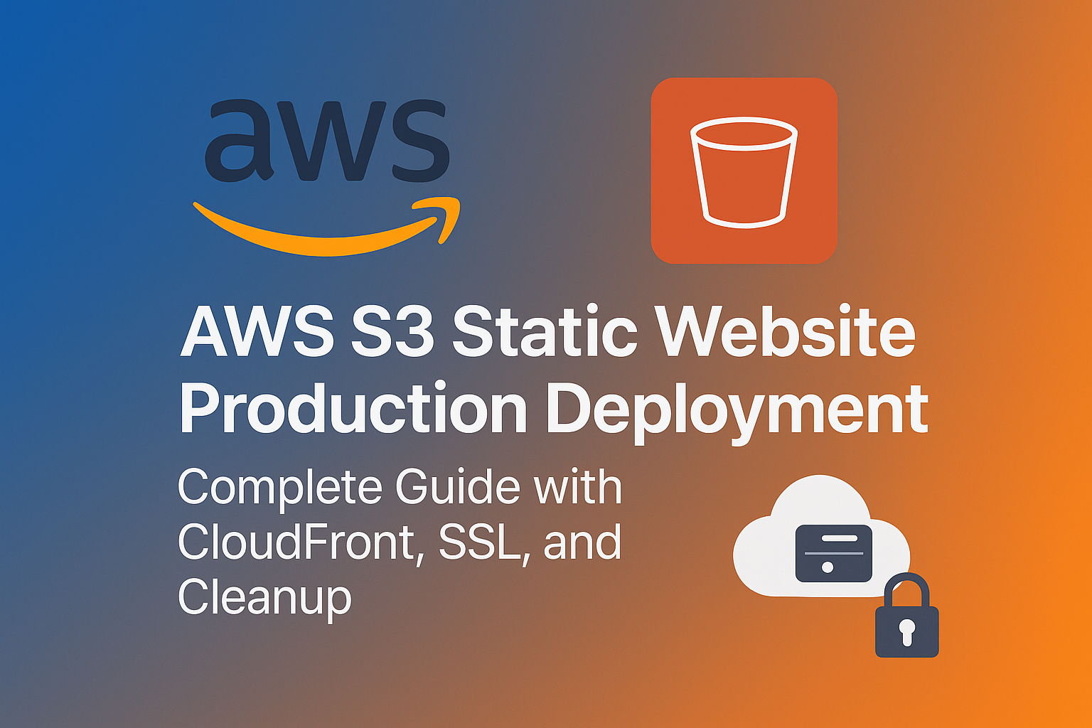 AWS S3 Static Website Production Deployment: Complete Guide with CloudFront, SSL, and Cleanup