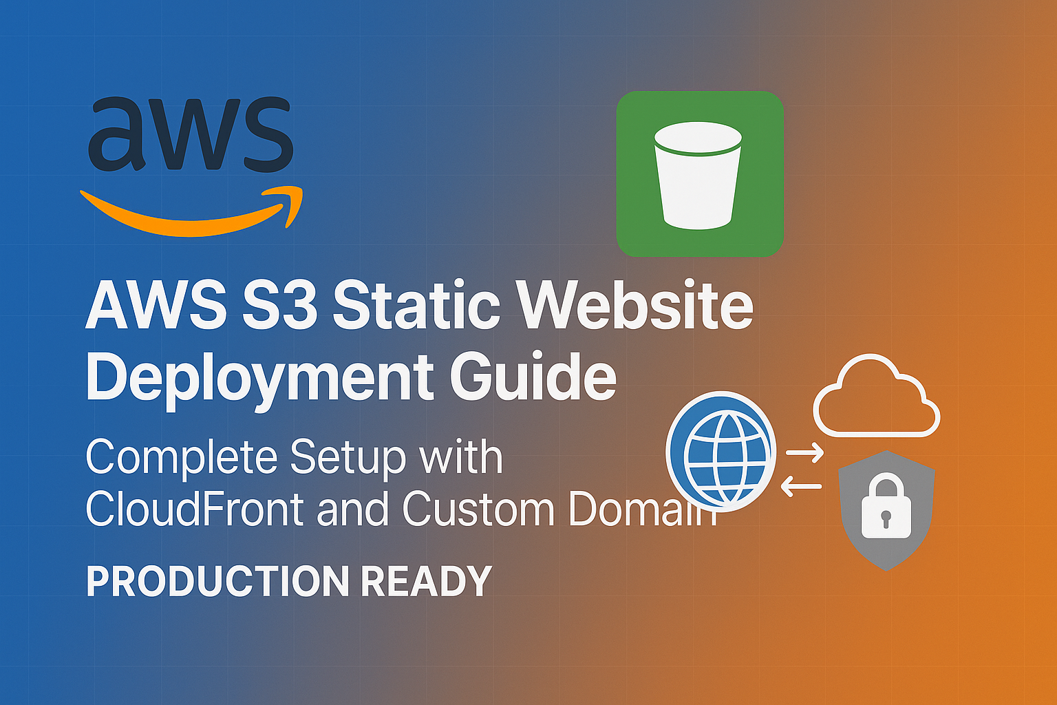 AWS S3 Static Website Deployment Guide: Complete Setup with CloudFront and Custom Domain Production Ready